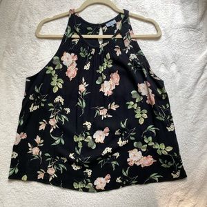 Anthropologie Flowered Flowy Sleeveless top